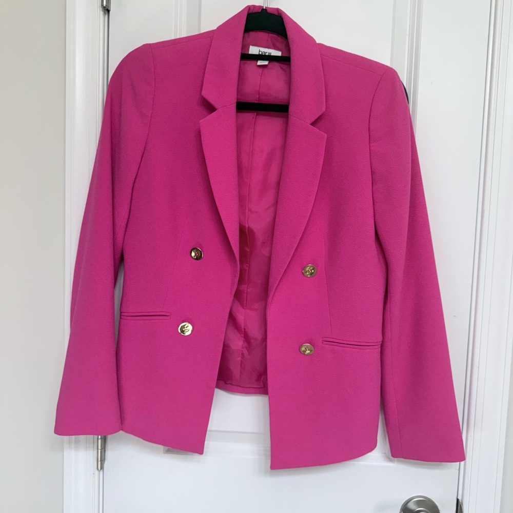 Bar III Vibrant Pink Double-Breasted Blazer